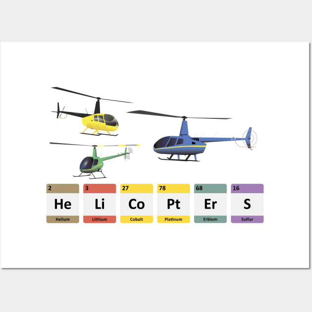 Civil Light Helicopters Chemistry Wall Art by NorseTech